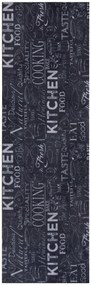 Behúň Cook & Clean 105731 Black White, 50x150, čierna, čiernobiela, kuchyňa, Hanse Home