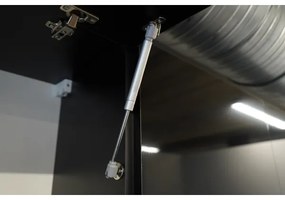 Kuchynská linka MARINA 180 cm dub craft/lesklá čierna