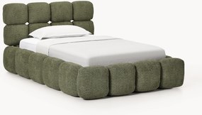 Jednolôžková posteľ s úložným priestorom z plyšového buklé Tayla