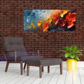 Obraz - Abstraktná maľba kvetov III. (120x50 cm)