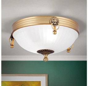 Orion DL 7-522/31 - Stropné svietidlo ROCCA 2xE27/60W/230V pr. 31 cm bronz/biela