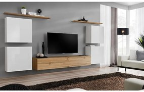 Obývacia stena Switch IV Biely/Wotan