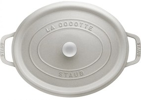 Staub Cocotte hrniec oválny 27 cm/3,2 l biela hľuzovka, 11027107
