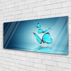 Obraz plexi Motýle voda umenie 125x50 cm