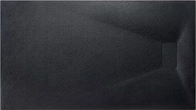 Besco Obdĺžniková sprchová vanička z SMC kompozitu VEXO BLACK R 100x80 (120x80, 120-180x90) BESCO-Rozmery: 100x80