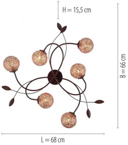 Paul Neuhaus 6398-48 - Prisadený luster GRETA 6xG9/40W/230V
