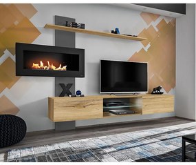 Obývacia Stena Flame B antracit/dub flagstaff