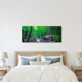 Obraz - Vodopád Erawan, Kanchanaburi, Thajsko (120x50 cm)