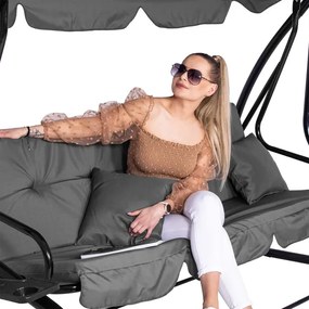 Záhradná hojdačka LINDA SPRINGOS GS0003-sivá