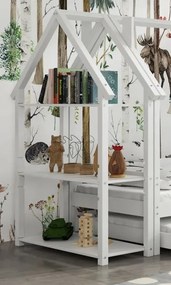 Úložný regál DOMČEK - biely