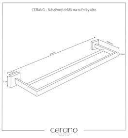 CERANO - Nástenný držiak na uteráky Alto chróm, CER-CER-479323
