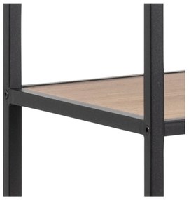 Knižnica v dekore duba v čierno-prírodnej farbe 135x185 cm Seaford – Actona