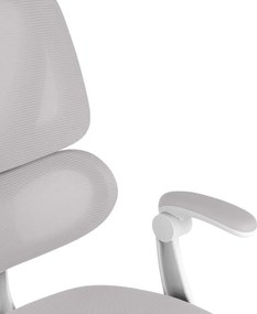 Detská otočná stolička Neoseat JUNI 023 — látka, prateľný poťah, sivá