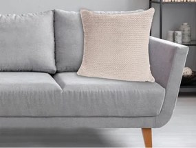 Dekoračný vankúš ZigZag 60x60 cm, pieskový%