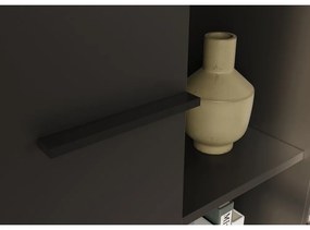 Antracitová knižnica 64x190x34 cm Rovigo – Germania