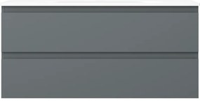 Mexen Orio, kúpeľňová skrinka 100 cm s umývadlom Vela, 2 zásuvky, grafitová matná/biela matná, 91A10-10047-2-BFF66-W23M01