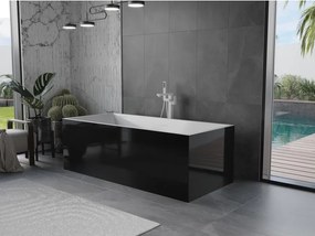 Mexen Vigo, voľne stojaca vaňa 178,5 x 80 cm, biela-čierna, biely prepad, 51251788075-20