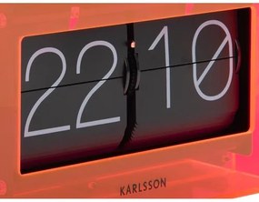 Karlsson 5976OR dizajnové nástenné/stolovépreklápacie hodiny oranžové, 21 cm