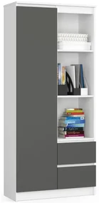 Regál R11 R80 1D 2SZ CLP biely / sivý