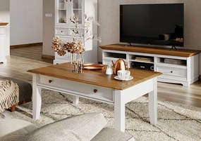 PROXIMA.store - Rustikálny konferenčný stôl - BELLUNO ELEGANTE FARBA: biela