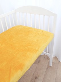 Plachta mikroplyš Deluxe do postieľky 60 x 120 cm - horčicové