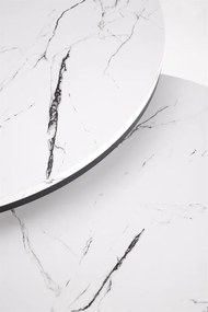 KONFERENČNÝ STOLÍK DAVINO BIELY MRAMOR + ČIERNY