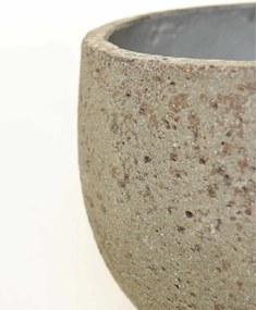 Okrúhly kvetináč RAFIOT, vláknocement, 25x21 cm, sivý
