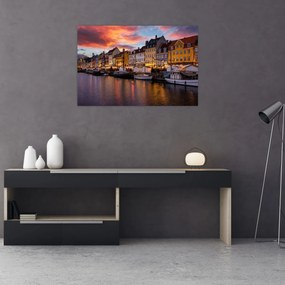 Obraz - Nyhavn, Kodaň (90x60 cm)