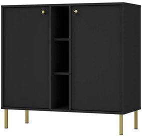 Komoda Tokyo 2 2D čierny grafit 822