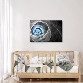 Obraz - Abstraktné ruže modrá (90x60 cm)