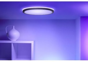 WiZ - LED RGB Stmievateľné stropné svietidlo SUPERSLIM LED/32W/230V Wi-Fi čierna