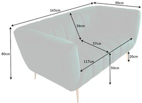 Sedacia súprava 41247 165cm Noblesse Zamat Smaragdovozelená