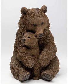 Cuddle Bear Family dekorácia hnedá 26 cm