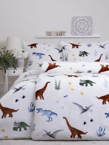 Obliečky mikroplyš Exclusive – Dinosaury 140 × 200 cm, 70 x 90 cm