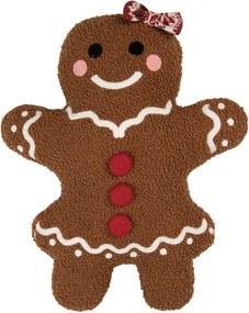 Decorative Cushion Gingerbread Man 35x5x44 Cm Brown Polyester - 35*5*44 cm