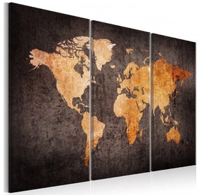 Artgeist Obraz - Chestnut World Map Veľkosť: 60x40, Verzia: Premium Print