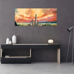 Obraz - Maľované mesto (120x50 cm)