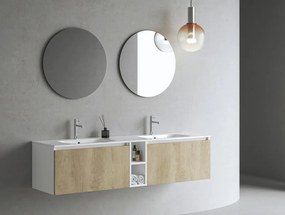 Sapho Sapho, LOREA skrinka 160x46x51,5cm (70+20+70cm), biela matná, LE070-3131-07