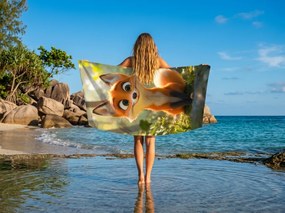 Rýchloschnúca plážová osuška VULPINA farebná 70 x 140 cm, 100% mikrovlákno