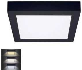 Solight Solight WD173-B- LED Stropné svietidlo LED/18W/230V 3000/4000/6000K čierna hranatý SL1396