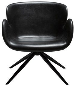 GAIA ČALÚNENÉ LOUNGE KRESLO black/black