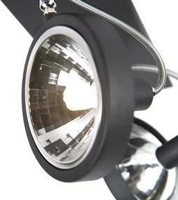 Dizajnové bodové svetlo čierne 2-žiarovkové nastaviteľné - Nox