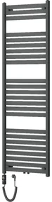Mexen Uran, elektrické vykurovacie teleso 1800x600 mm + vykurovacia tyč 900 W, antracitová, W105-1800-600-2900-66