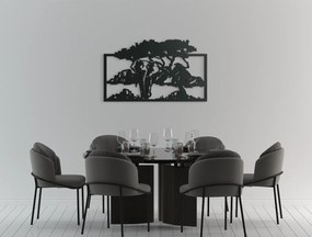drevko Drevený obraz Slon v savane Rozmer obrazu: 26,5 x 44,5 cm, Farba dekorácie: Čierna