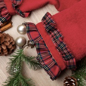 VIANOČNÝ FROTÉ UTERÁK SANTA1 SADA 3KS 70X140 CM ČERVENÁ