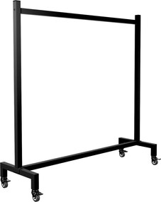 Vešiak s kolieskami na oblečenie Gisborne 120x38x120 - čierna