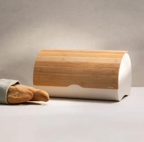 Chlebník RAKEL okrúhly, biely / hnedý 747687