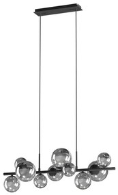 ONLI - Luster na lanku PALOMA 10xG9/10W/230V čierna/dymová