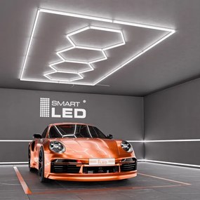 LED stropné svietidlo LED/384W/85-265V 6500K 484x243 cm CRI 90 IP54 biela