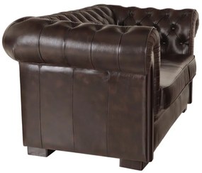 furniture-nabytek.cz - Kožená sedačka Chesterfield dvojmiestna